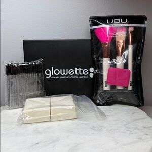 Beauty Bundle: Glowette Makeup Palette, UBU Complexion Tool Kit & Spoolies